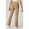 IUGA Girl’s Fleece Lined Flare Leggings High Waist Bell Bottom Yoga Pants with Pockets Preppy Clothes Girls Athletic Leggings(Khaki Fleece)