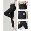IUGA Girls Fleece Lined Leggings High Waisted Yoga Pants with Pockets Winter Leggings for Girls Athletic Warm Leggings(Black)