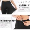 IUGA High Waisted Capri Leggings for Women Workout with Inner Pocket Womens(Black Capris)