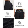 IUGA Invisible Scrunch Butt Lifting Leggings for Women No Front Seam Gym Leggings with Pockets Yoga Pants Tummy Control(Black)
