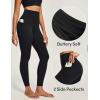IUGA Invisible Scrunch Butt Lifting Leggings for Women No Front Seam Gym Leggings with Pockets Yoga Pants Tummy Control(Black)