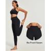 IUGA Invisible Scrunch Butt Lifting Leggings for Women No Front Seam Gym Leggings with Pockets Yoga Pants Tummy Control(Black)