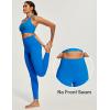 IUGA Invisible Scrunch Butt Lifting Leggings for Women No Front Seam Gym Leggings with Pockets Yoga Pants Tummy Control(Cobalt Blue)