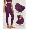 IUGA Invisible Scrunch Butt Lifting Leggings for Women No Front Seam Gym Leggings with Pockets Yoga Pants Tummy Control(Dark Volet)