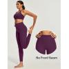 IUGA Invisible Scrunch Butt Lifting Leggings for Women No Front Seam Gym Leggings with Pockets Yoga Pants Tummy Control(Dark Volet)
