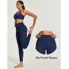 IUGA Invisible Scrunch Butt Lifting Leggings for Women No Front Seam Gym Leggings with Pockets Yoga Pants Tummy Control(Navy Blue)