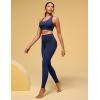 IUGA Invisible Scrunch Butt Lifting Leggings for Women No Front Seam Gym Leggings with Pockets Yoga Pants Tummy Control(Navy Blue)