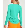 IUGA Rash Guard for Women UPF 50+ Long Sleeve Sun Shirts Swim Shirts for Women Lightweight UV Protection Shirts Hiking Tops(Apple Green)