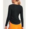 IUGA Rash Guard for Women UPF 50+ Long Sleeve Sun Shirts Swim Shirts for Women Lightweight UV Protection Shirts Hiking Tops(Black)