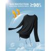 IUGA Rash Guard for Women UPF 50+ Long Sleeve Sun Shirts Swim Shirts for Women Lightweight UV Protection Shirts Hiking Tops(Black)