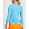 IUGA Rash Guard for Women UPF 50+ Long Sleeve Sun Shirts Swim Shirts for Women Lightweight UV Protection Shirts Hiking Tops(Light Blue)