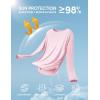 IUGA Rash Guard for Women UPF 50+ Long Sleeve Sun Shirts Swim Shirts for Women Lightweight UV Protection Shirts Hiking Tops(Pink)