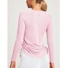 IUGA Rash Guard for Women UPF 50+ Long Sleeve Sun Shirts Swim Shirts for Women Lightweight UV Protection Shirts Hiking Tops(Pink)