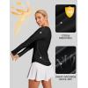 IUGA Rash Guard for Women with Pockets UPF 50+ SPF Shirts for Women Long Sleeve UV Sun Protection Clothing Hiking Swim Shirt(Black)