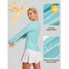 IUGA Rash Guard for Women with Pockets UPF 50+ SPF Shirts for Women Long Sleeve UV Sun Protection Clothing Hiking Swim Shirt(Green)