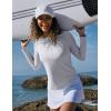 IUGA Rash Guard for Women with Pockets UPF 50+ SPF Shirts for Women Long Sleeve UV Sun Protection Clothing Hiking Swim Shirt(Grey)