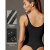 IUGA Shapewear Bodysuits for Women Tummy Control Slimming Tank Top Bodysuit Deep V Neck Sexy Sleeveless Body Suit(Black)