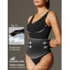 IUGA Shapewear Bodysuits for Women Tummy Control Slimming Tank Top Bodysuit Deep V Neck Sexy Sleeveless Body Suit(Black)