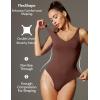 IUGA Shapewear Bodysuits for Women Tummy Control Slimming Tank Top Bodysuit Deep V Neck Sexy Sleeveless Body Suit(Brownie)