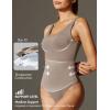 IUGA Shapewear Bodysuits for Women Tummy Control Slimming Tank Top Bodysuit Deep V Neck Sexy Sleeveless Body Suit(Sand)