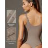 IUGA Shapewear Bodysuits for Women Tummy Control Slimming Tank Top Bodysuit Deep V Neck Sexy Sleeveless Body Suit(Sand)