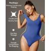 IUGA Shapewear Bodysuits for Women Tummy Control Slimming Tank Top Bodysuit Deep V Neck Sexy Sleeveless Body Suit(Sapphire)
