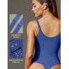 IUGA Shapewear Bodysuits for Women Tummy Control Slimming Tank Top Bodysuit Deep V Neck Sexy Sleeveless Body Suit(Sapphire)