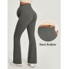 IUGA Soft Maternity Pants for Women Yoga Maternity Leggings with Pockets Dressy Maternity Clothes Over The Belly(Dark Grey)