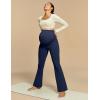 IUGA Soft Maternity Pants for Women Yoga Maternity Leggings with Pockets Dressy Maternity Clothes Over The Belly(Midnight Blue)