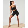 IUGA Sports Bras for Women Strappy Sports Bra Racerback Padded Workout Yoga Gym Y Back Tops with Removable Pads(Black)