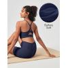 IUGA Sports Bras for Women Strappy Sports Bra Racerback Padded Workout Yoga Gym Y Back Tops with Removable Pads(Blue)
