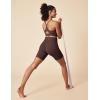 IUGA Sports Bras for Women Strappy Sports Bra Racerback Padded Workout Yoga Gym Y Back Tops with Removable Pads(Brown)