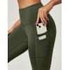 IUGA Water Resistant Fleece Lined Leggings Women Warm Winter Thermal Pants with Pockets for Hiking Yoga(Dark Olive)
