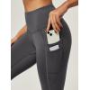 IUGA Water Resistant Fleece Lined Leggings Women Warm Winter Thermal Pants with Pockets for Hiking Yoga(Grey)