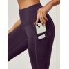 IUGA Water Resistant Fleece Lined Leggings Women Warm Winter Thermal Pants with Pockets for Hiking Yoga(Purple)