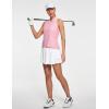 IUGA Women’s Golf Shirts Sleeveless UPF 50+ Tennis Athletic Polo Shirts for Women with Collar Quick Dry Tank Tops, Pink, M