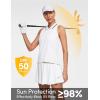 IUGA Women’s Golf Shirts Sleeveless UPF 50+ Tennis Athletic Polo Shirts for Women with Collar Quick Dry Tank Tops(White)
