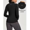 IUGA Workout Thermal Shirts for Women Turtleneck Long Sleeve Fleece Lined Tops Winter Running Gear with 2 Side Pockets(Black)