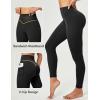 Scrunch Butt Lifting Leggings for Women Tummy Control No Front Seam Compression Workout Leggings with Pockets Yoga Pants(Black)