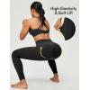 Scrunch Butt Lifting Leggings for Women Tummy Control No Front Seam Compression Workout Leggings with Pockets Yoga Pants(Black)