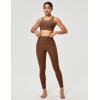 Scrunch Butt Lifting Leggings for Women Tummy Control No Front Seam Compression Workout Leggings with Pockets Yoga Pants(Brown)