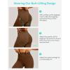 Scrunch Butt Lifting Leggings for Women Tummy Control No Front Seam Compression Workout Leggings with Pockets Yoga Pants(Brown)