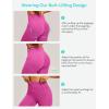 Scrunch Butt Lifting Leggings for Women Tummy Control No Front Seam Compression Workout Leggings with Pockets Yoga Pants(Pink Power)