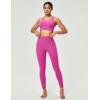 Scrunch Butt Lifting Leggings for Women Tummy Control No Front Seam Compression Workout Leggings with Pockets Yoga Pants(Pink Power)