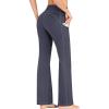 IUGA Bootcut Yoga Pants with Pockets for Women High Waisted Workout Pants Women Flare Yoga Pants Tummy Control(Gray)