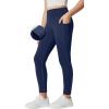 IUGA Girls Fleece Lined Leggings High Waisted Yoga Pants with Pockets Winter Leggings for Girls Athletic Warm Leggings(Navy)