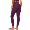 IUGA Invisible Scrunch Butt Lifting Leggings for Women No Front Seam Gym Leggings with Pockets Yoga Pants Tummy Control(Dark Volet)