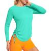 IUGA Rash Guard for Women UPF 50+ Long Sleeve Sun Shirts Swim Shirts for Women Lightweight UV Protection Shirts Hiking Tops(Apple Green)