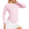 IUGA Rash Guard for Women UPF 50+ Long Sleeve Sun Shirts Swim Shirts for Women Lightweight UV Protection Shirts Hiking Tops(Pink)
