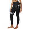 IUGA Water Resistant Fleece Lined Leggings Women Warm Winter Thermal Pants with Pockets for Hiking Yoga(Black)